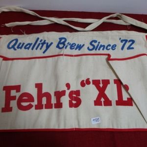 RARE Fehr's Xl vintage Beer Bar Apron